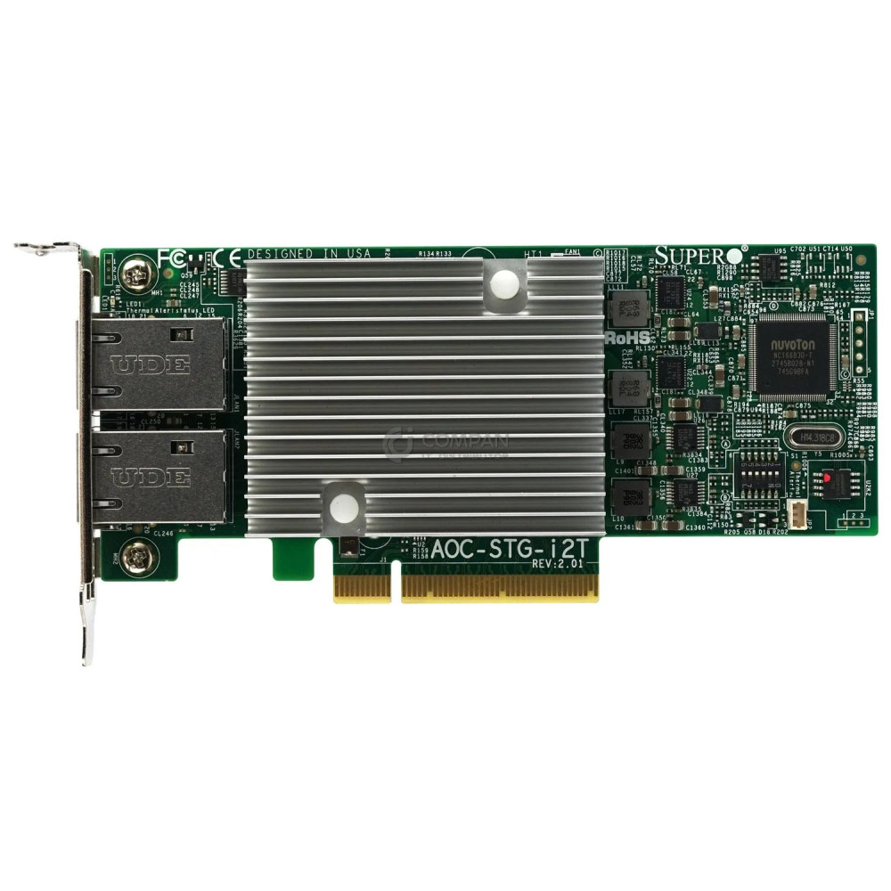 AOC-STG-I2T LP SUPERMICRO DUAL PORT 10GB RJ-45 ETHERNET ADAPTER LOW PROFILE